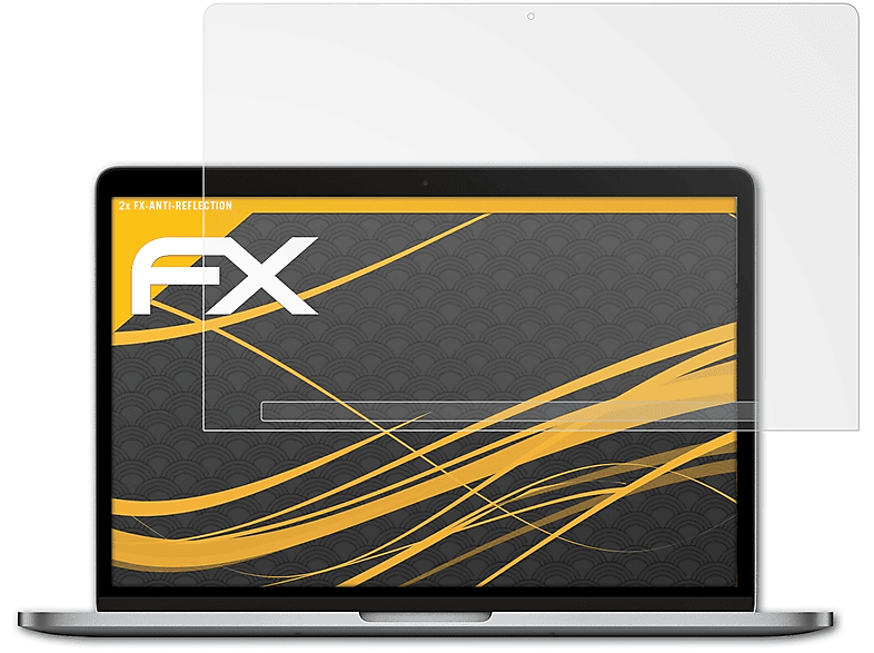 ATFOLIX 2x Touch inch (incl. Bar)) Apple Displayschutz(für FX-Antireflex 15 2017 MacBook Pro