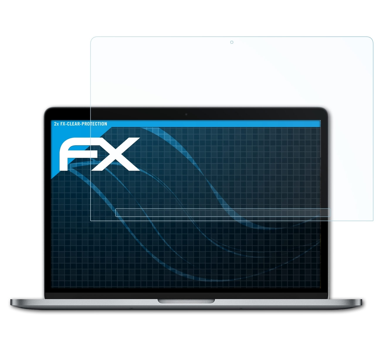 ATFOLIX 2x FX-Clear 2017 Touch (incl. Displayschutz(für Apple inch MacBook Bar)) 15 Pro