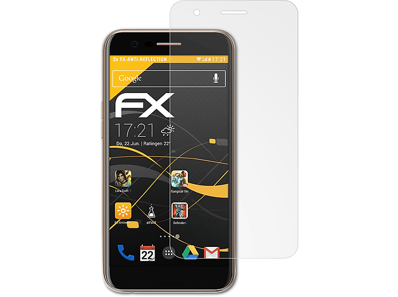 ATFOLIX 3x FX-Antireflex Displayschutz(für LG K7 (2017))