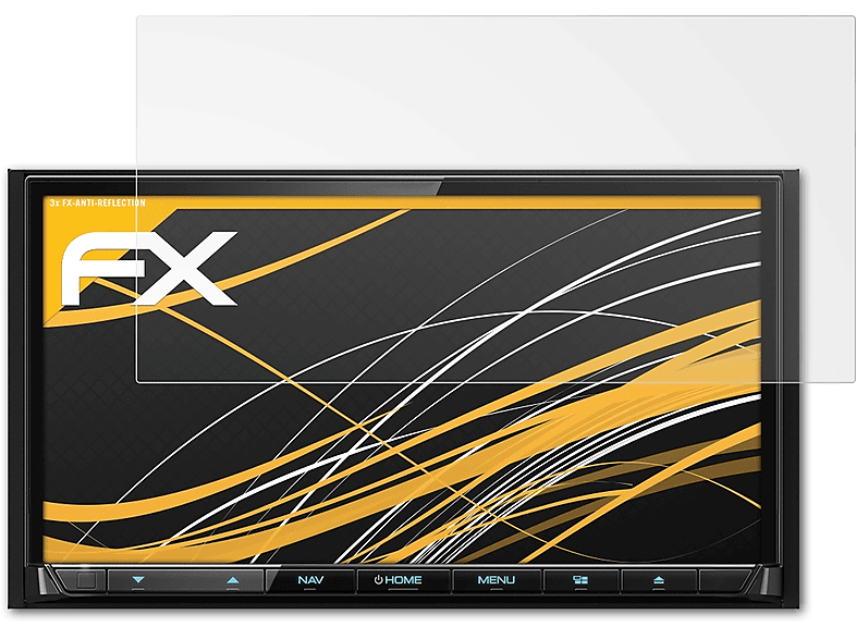 Kenwood 3x Displayschutz(für FX-Antireflex DNX8170DABS) ATFOLIX