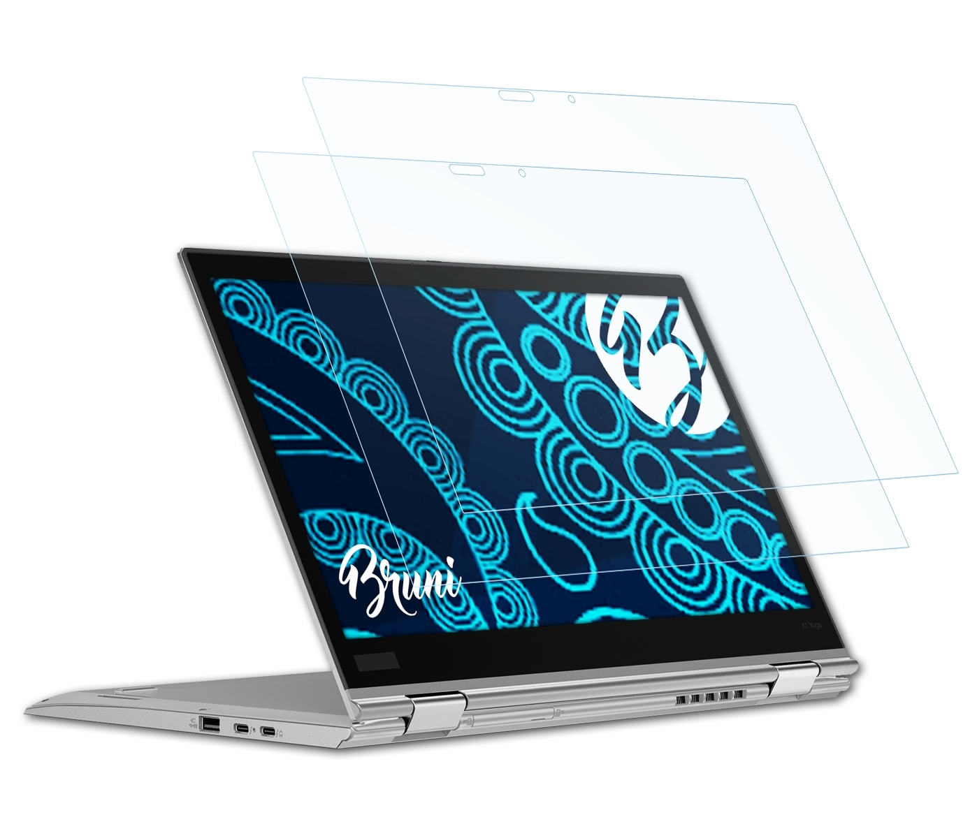 ThinkPad Basics-Clear Lenovo Schutzfolie(für (3rd Gen. 2018)) 2x BRUNI X1 Yoga
