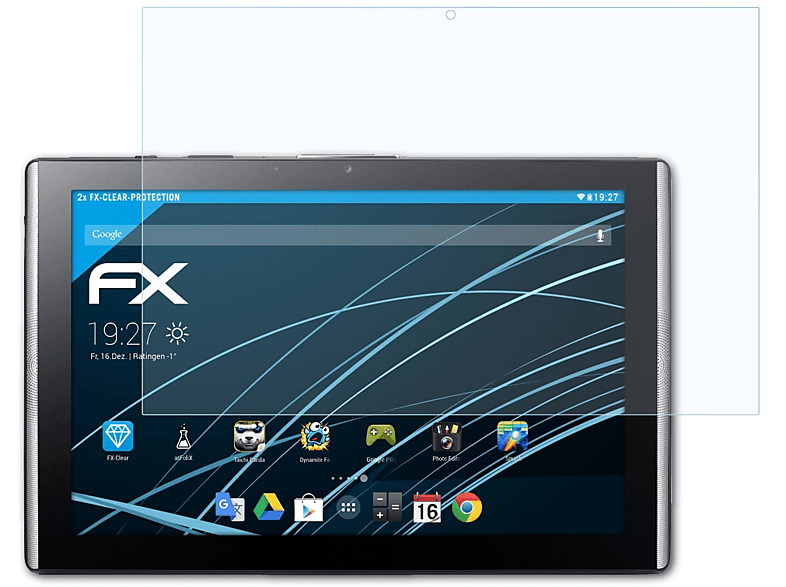 ATFOLIX 2x FX-Clear Displayschutz(für Acer Iconia One 10 (B3-A40)) | Tabletschutzfolien