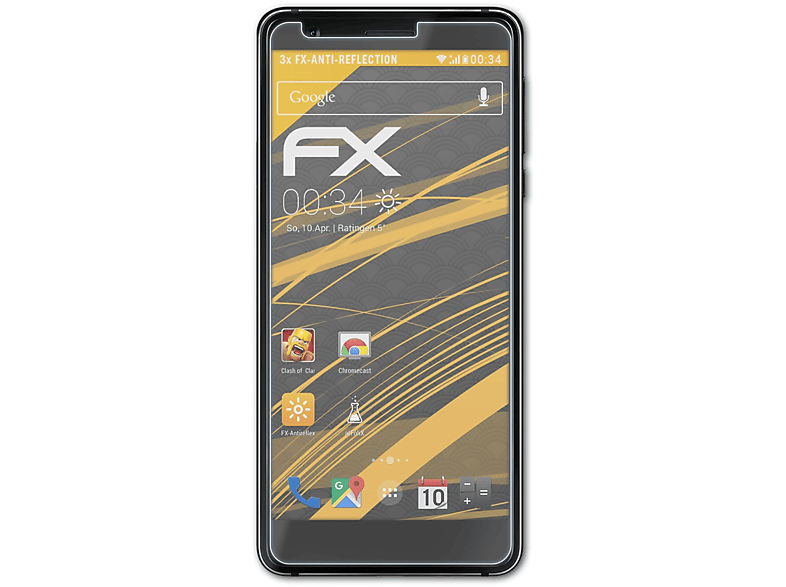 ATFOLIX 3x FX-Antireflex Displayschutz(für Nokia 3.1)