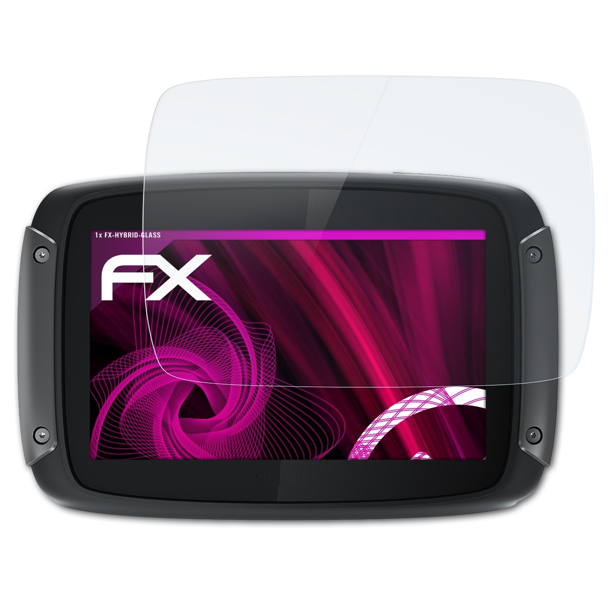 ATFOLIX FX-Hybrid-Glass 500) Schutzglas(für Rider TomTom