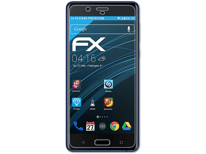 3x ATFOLIX Displayschutz(für Nokia 8) FX-Clear