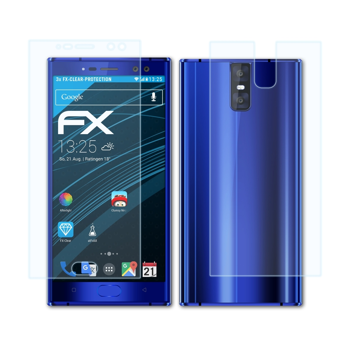 ATFOLIX 3x FX-Clear K3) Displayschutz(für Oukitel