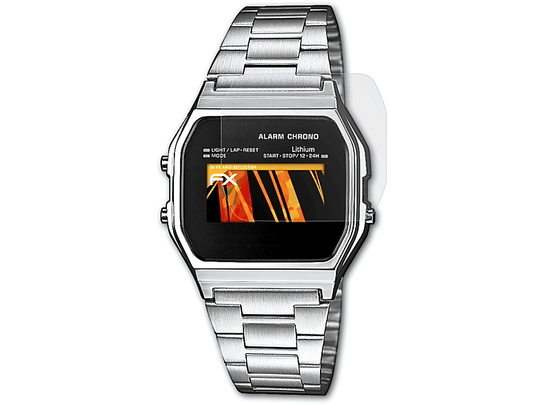 FX-Antireflex Displayschutz(für 3x Casio A158WEA-1EF) ATFOLIX