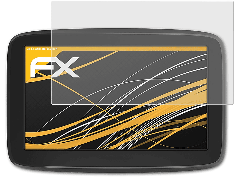 ATFOLIX 3x FX-Antireflex Displayschutz(für (5 inch)) TomTom Basic GO
