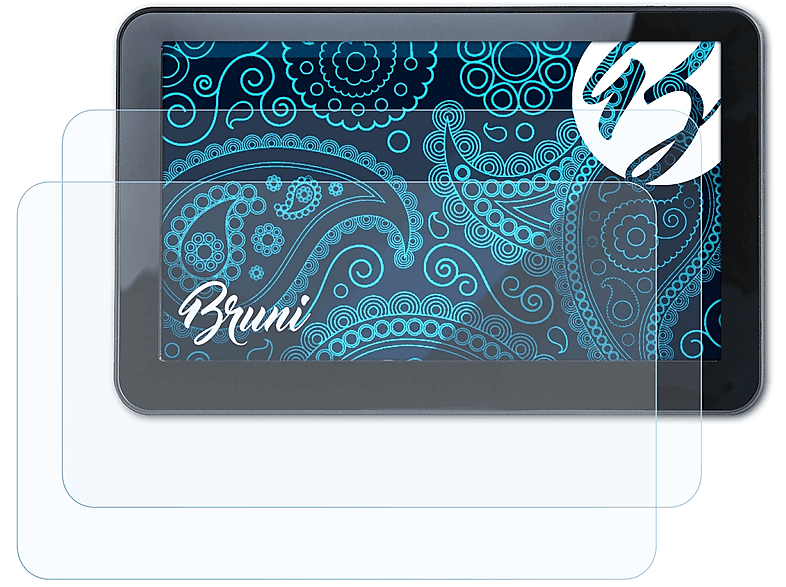 BRUNI 2x Basics-Clear Schutzfolie(für Snooper Ventura Pro S6810) | Navi-Taschen & -Schutzfolien