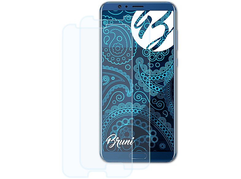 BRUNI 2x Basics-Clear Schutzfolie(für Huawei Honor V10)