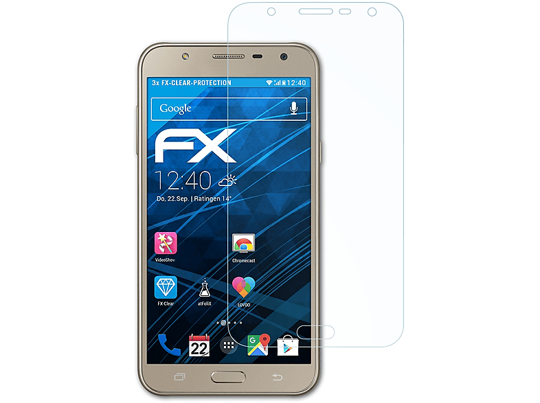 ATFOLIX 3x FX-Clear Displayschutz(für Samsung Galaxy J7 Neo)