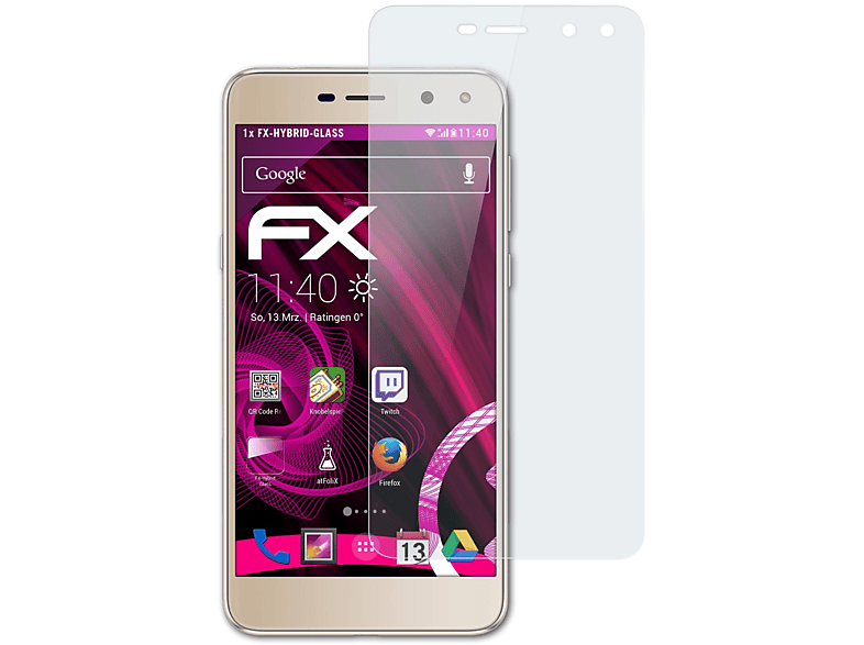 ATFOLIX FX-Hybrid-Glass Schutzglas(für Huawei Honor Play 6)