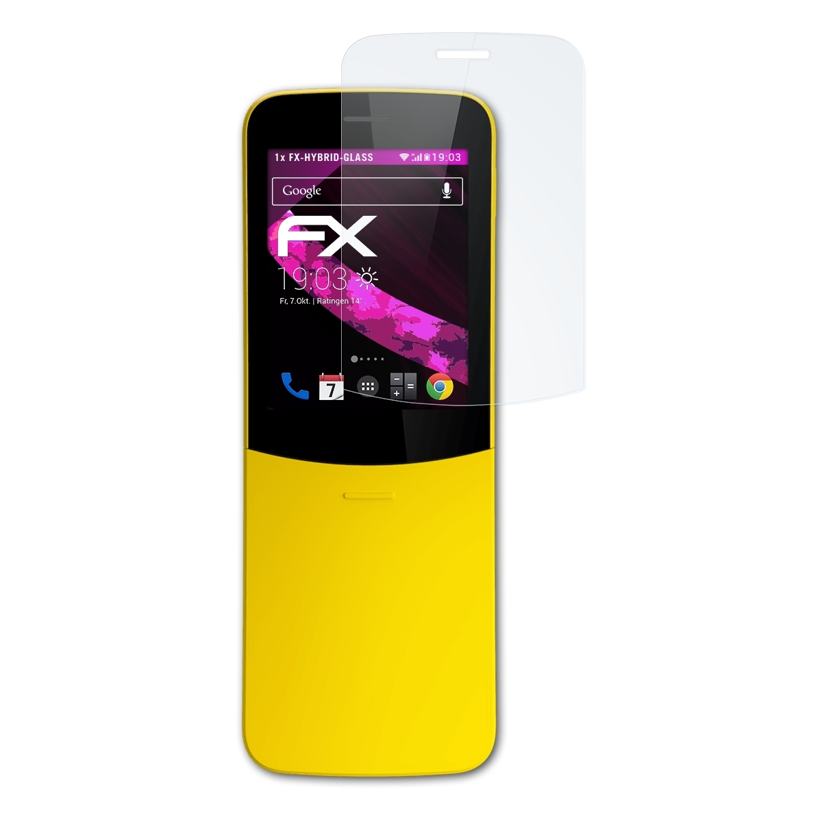 ATFOLIX FX-Hybrid-Glass Schutzglas(für Nokia 8110 4G)