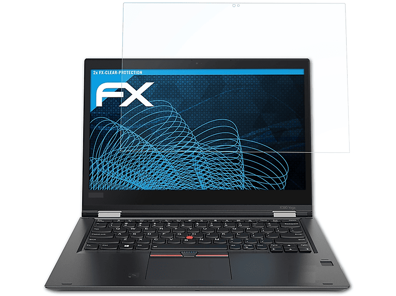 ATFOLIX 2x FX-Clear Displayschutz(für Lenovo ThinkPad X380 Yoga)