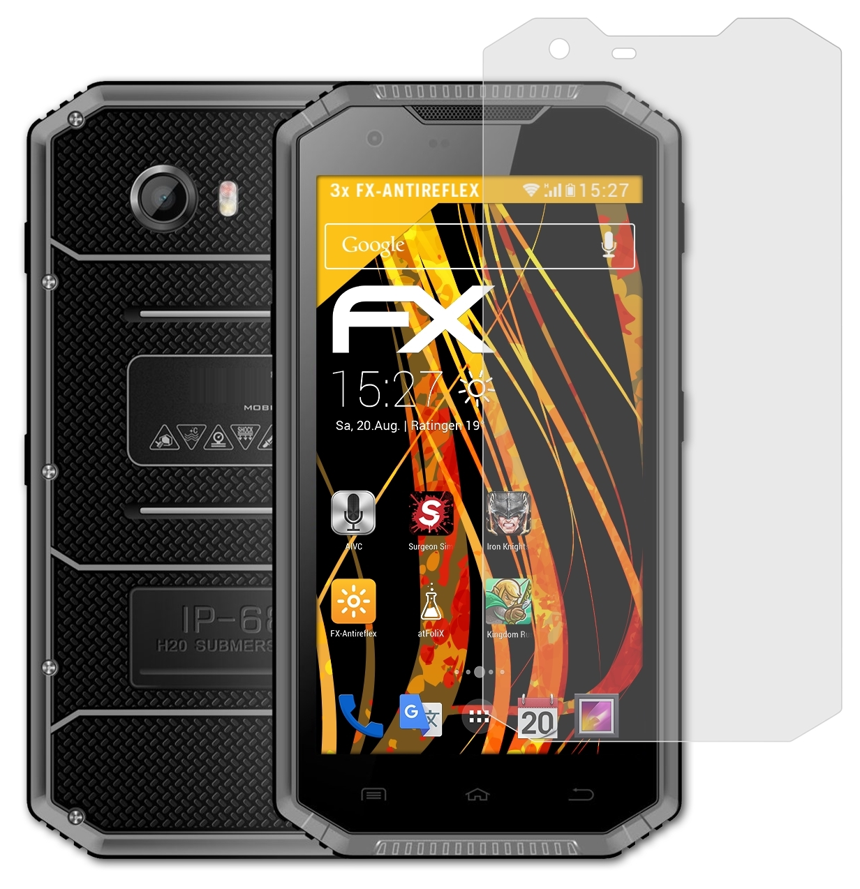 FX-Antireflex 3x W7) Displayschutz(für ATFOLIX E&L