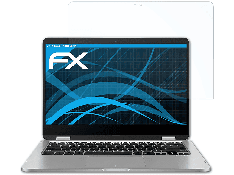 ATFOLIX 2x FX-Clear Displayschutz(für Asus VivoBook Flip 14 (TP401))