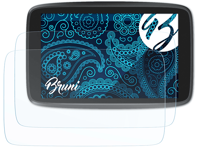 BRUNI 2x Basics-Clear Schutzfolie(für TomTom GO Camper)
