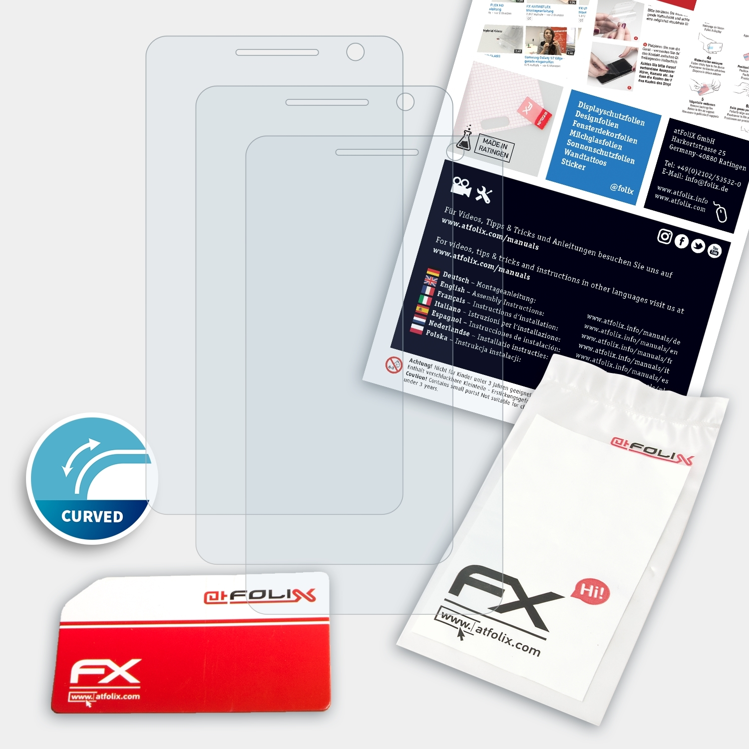 ATFOLIX 3x FX-ActiFleX Displayschutz(für Nokia 8 Sirocco)