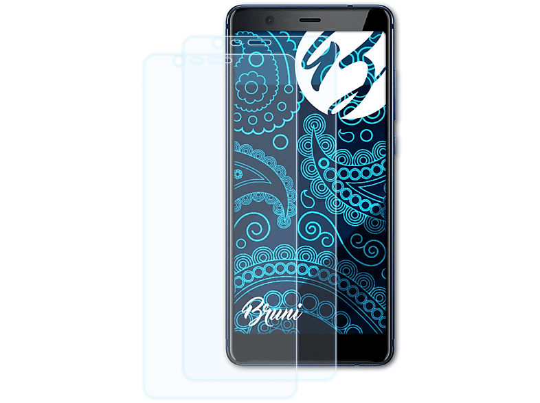 BRUNI 2x Basics-Clear Schutzfolie(für 5.1) Nokia