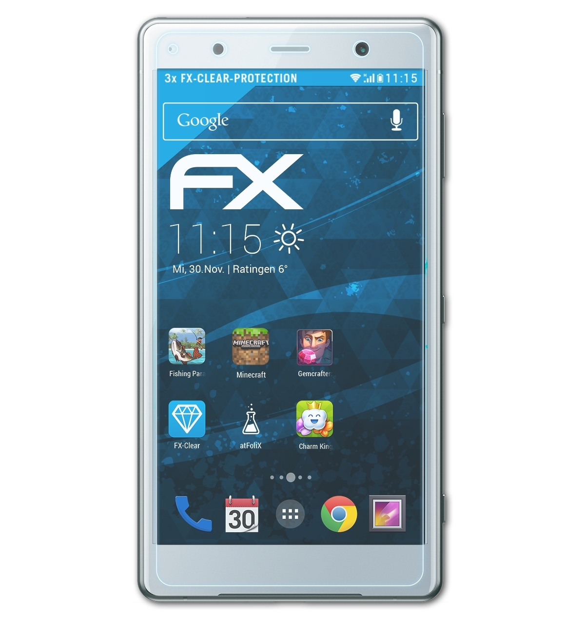 Sony FX-Clear 3x Xperia XZ2 Displayschutz(für ATFOLIX Premium)