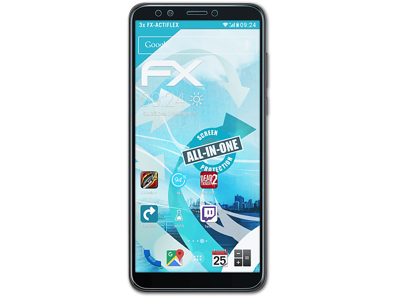 ATFOLIX 3x FX-ActiFleX Displayschutz(für Huawei Y7 2018) | Displayschutzfolien & Gläser