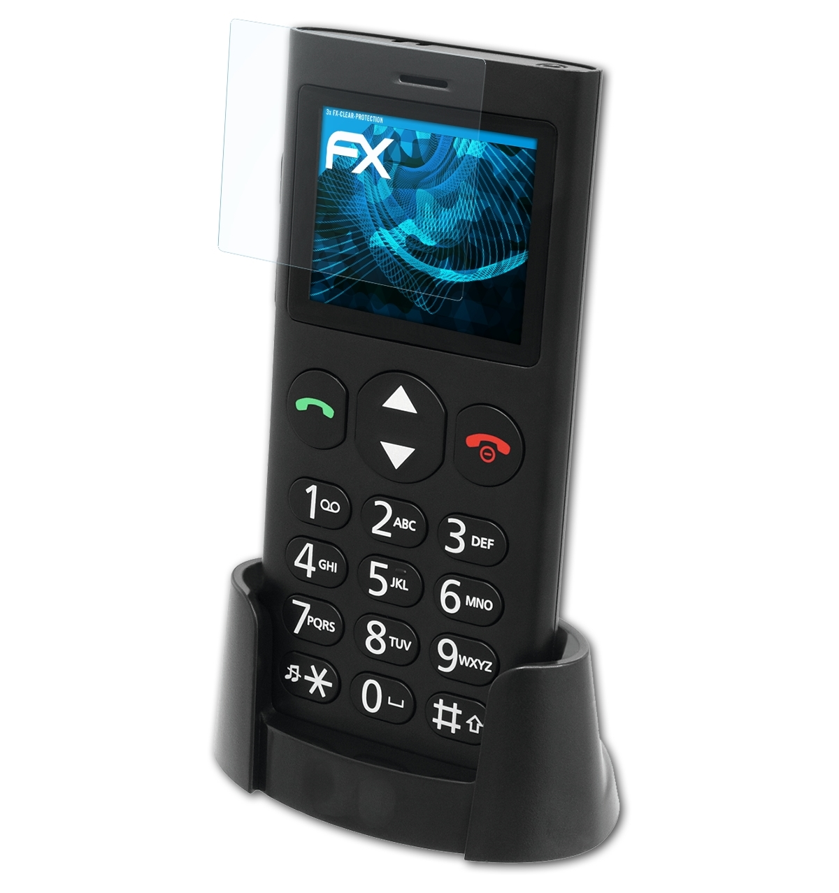 Displayschutz(für ATFOLIX FX-Clear tiptel 6260) 3x Ergophone