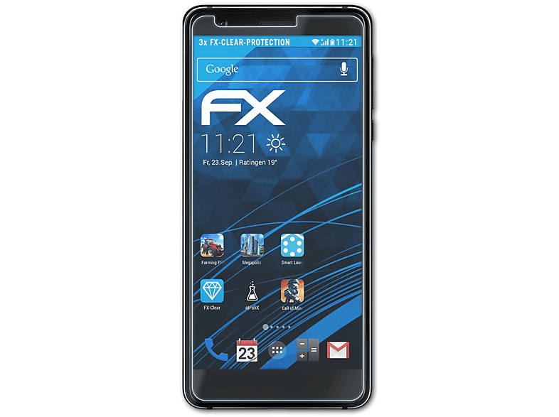 ATFOLIX 3x FX-Clear Displayschutz(für Nokia 3.1)