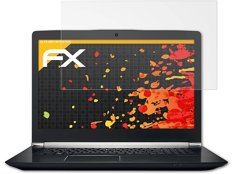ATFOLIX 2x FX-Antireflex Displayschutz(für Acer Nitro 7-793G V Aspire (17,3 inch))