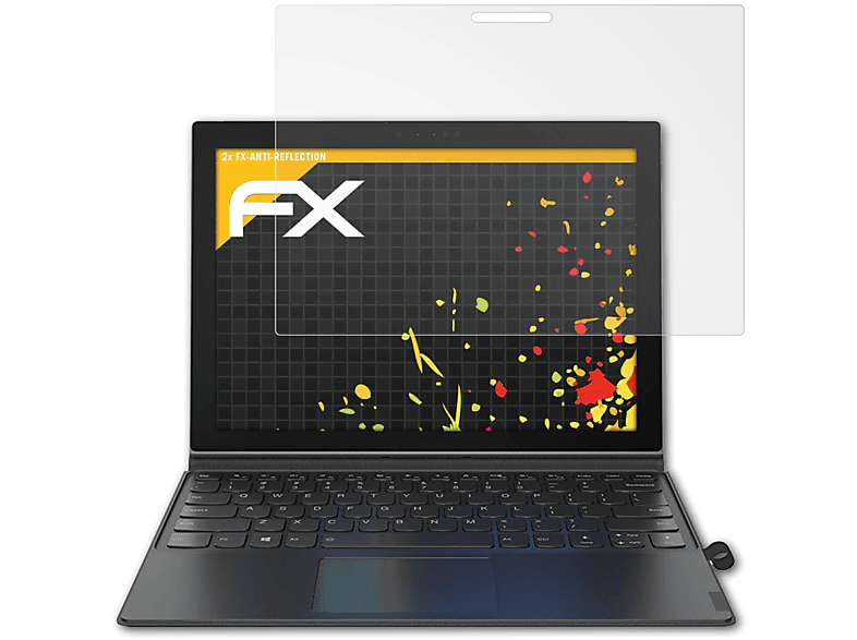 ATFOLIX 2x FX-Antireflex Displayschutz(für Lenovo Miix 630)