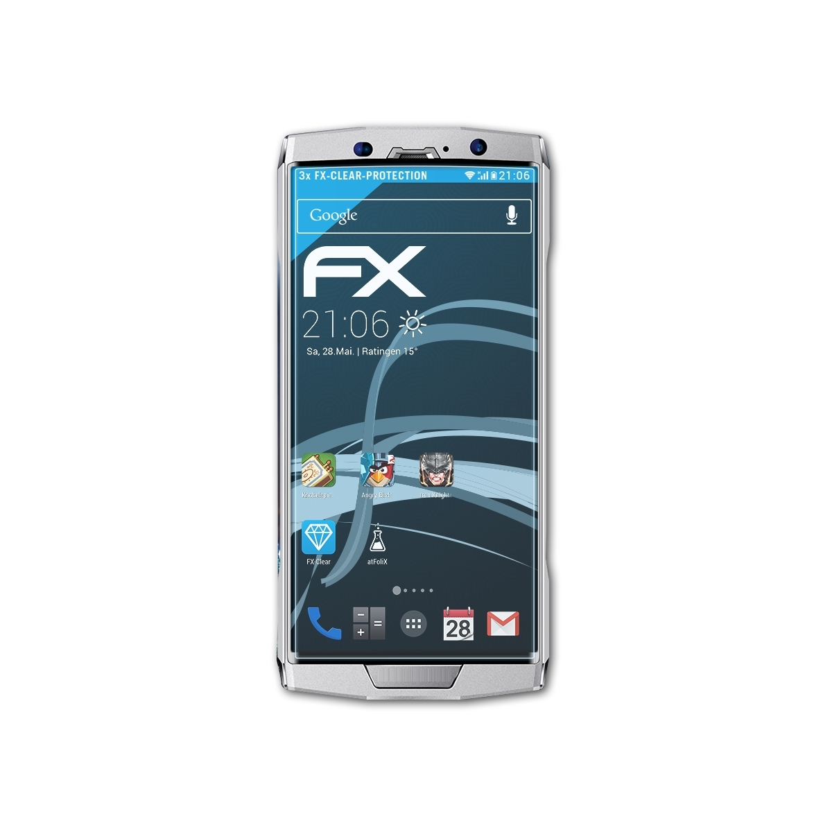 HT70) ATFOLIX Displayschutz(für Homtom 3x FX-Clear