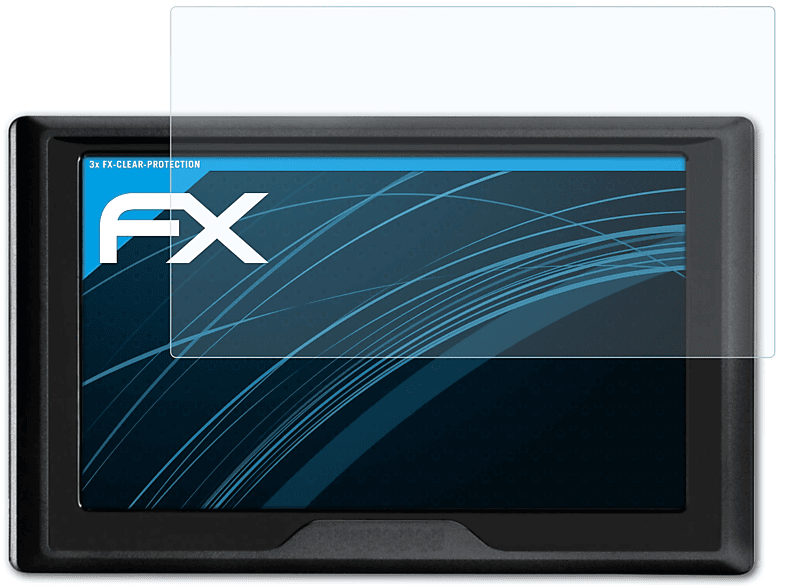 Displayschutz(für 52 Garmin FX-Clear ATFOLIX Drive EU) 3x