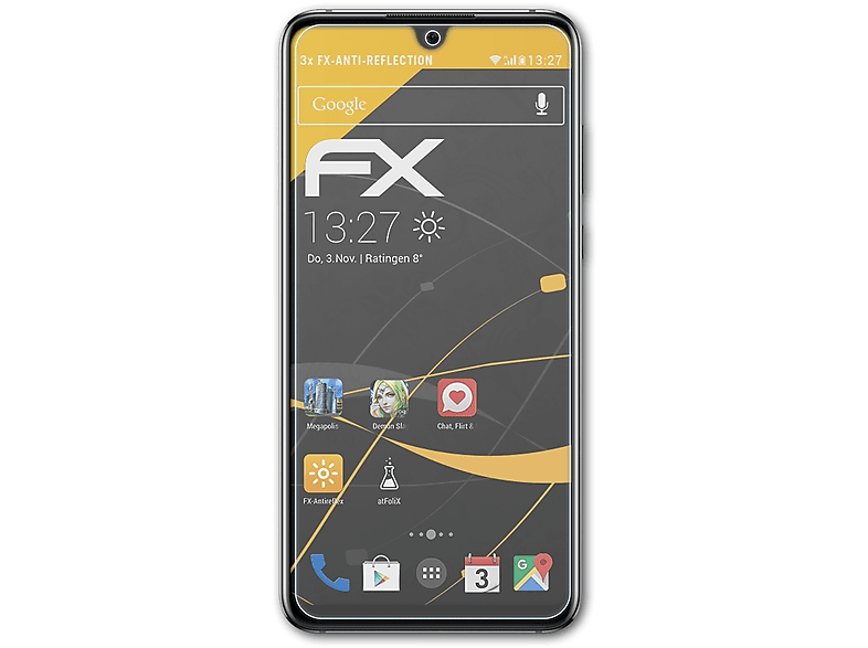 ATFOLIX 3x FX-Antireflex Displayschutz(für Huawei Honor 8X Max)