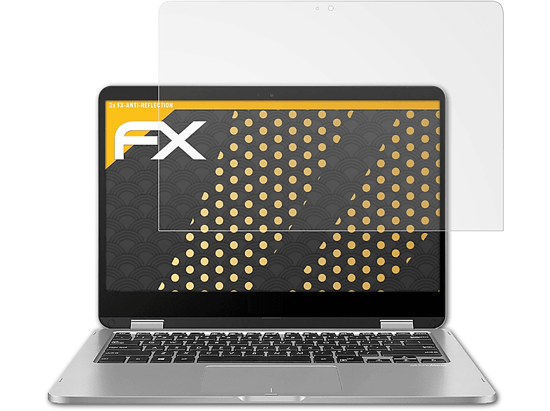 ATFOLIX 2x FX-Antireflex Displayschutz(für Asus VivoBook Flip 14 (TP401))