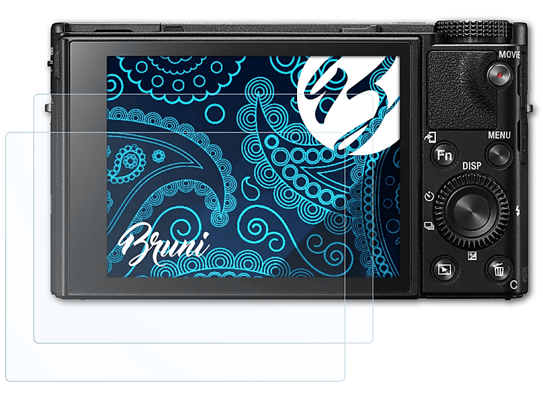 BRUNI 2x Basics-Clear Schutzfolie(für DSC-RX100 VI) Sony