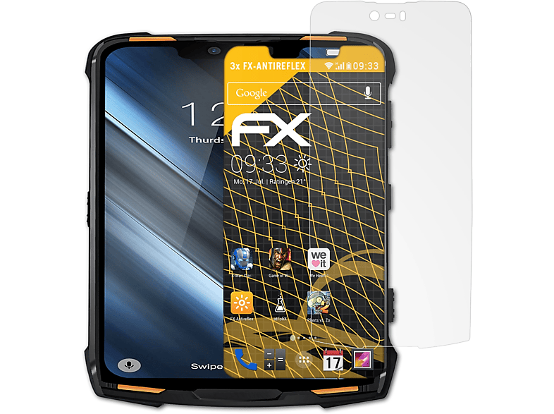 ATFOLIX 3x FX-Antireflex Displayschutz(für Doogee S90)