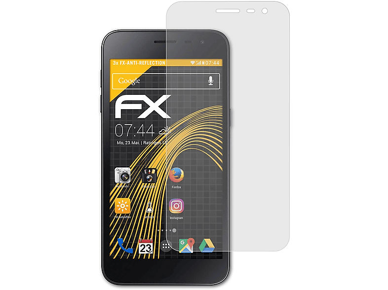 ATFOLIX 3x FX-Antireflex Displayschutz(für Samsung Galaxy J2 Pure)