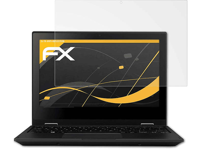 ATFOLIX Spin 2x FX-Antireflex B1) Acer TravelMate Displayschutz(für