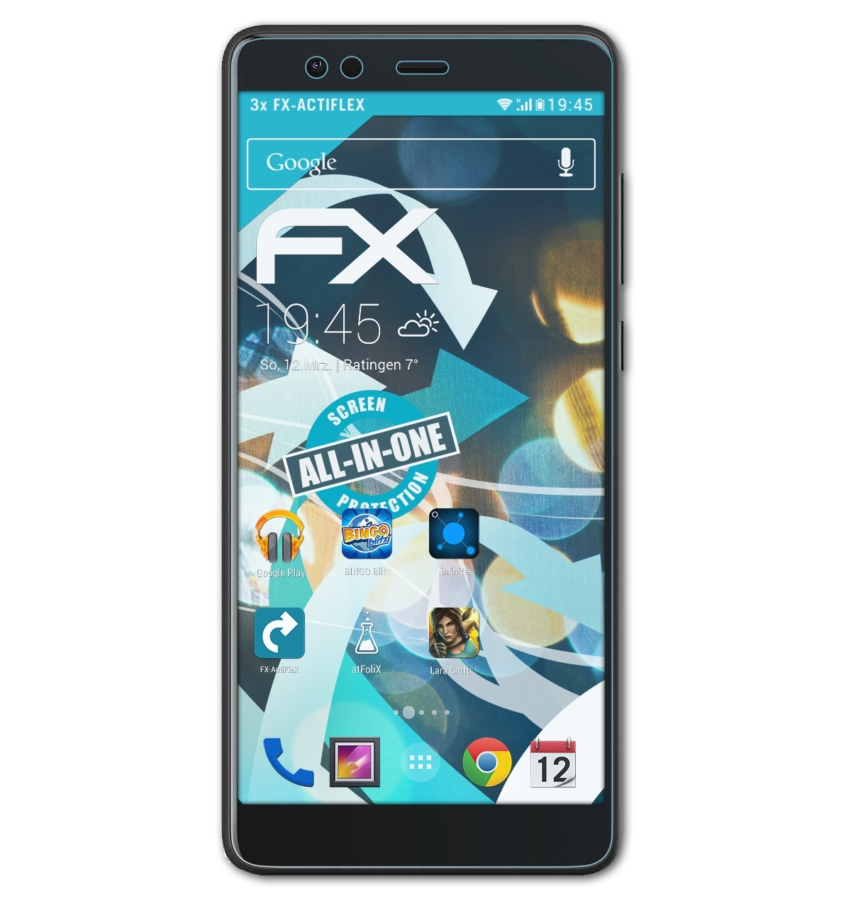 ATFOLIX 3x FX-ActiFleX Displayschutz(für Nokia 3.1 A)