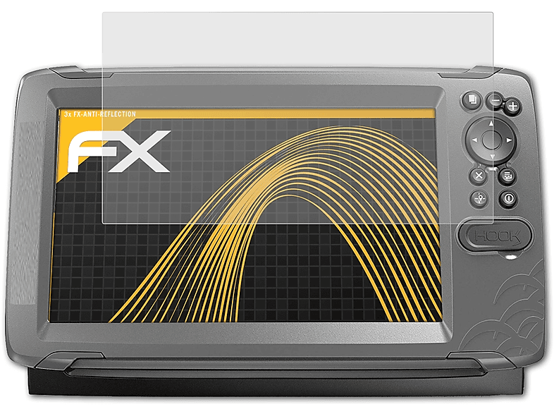 ATFOLIX 3x FX-Antireflex Displayschutz(für 9) Lowrance Hook2