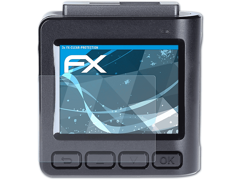 ATFOLIX 3x FX-Clear Displayschutz(für Rollei DashCam-402)