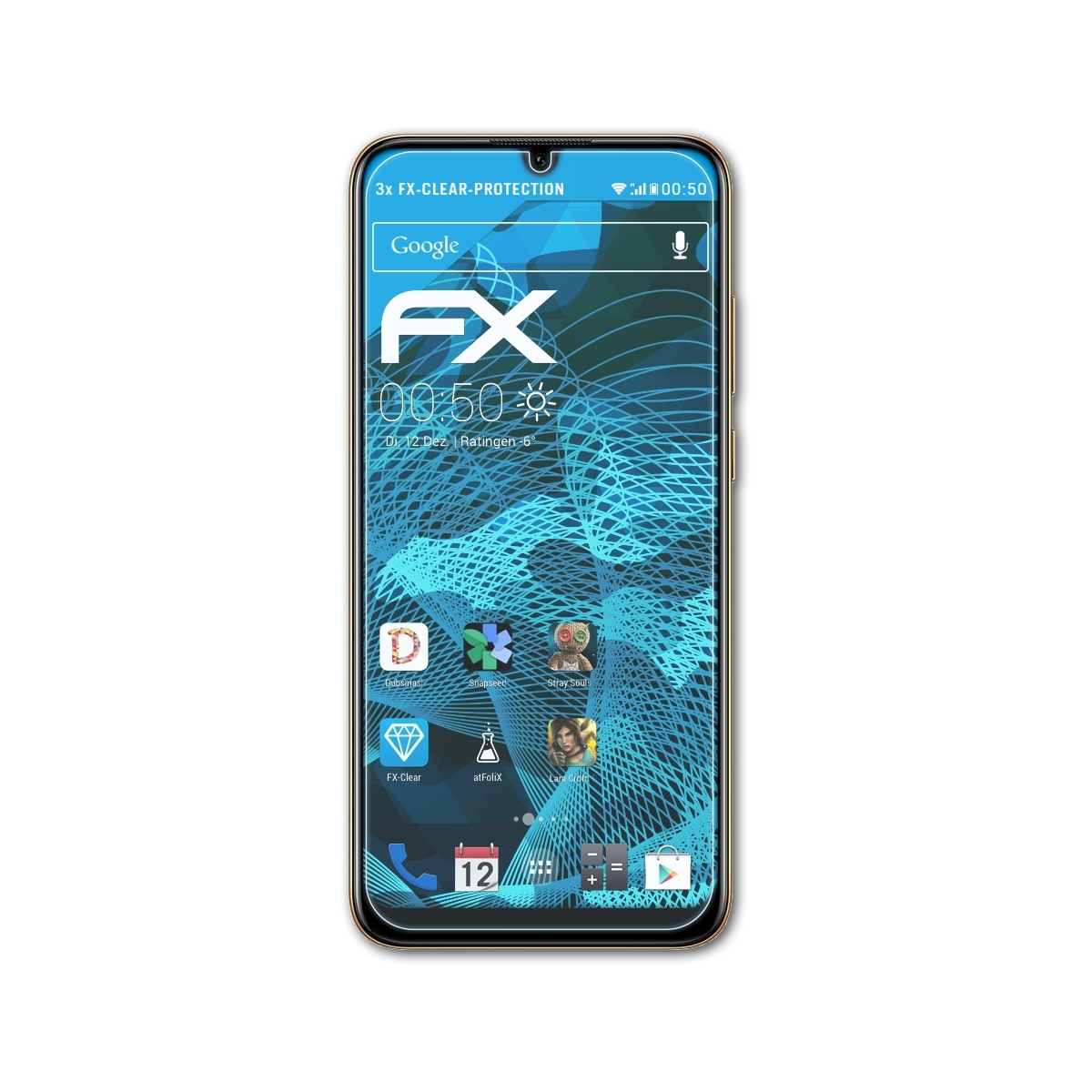 Huawei FX-Clear 2019) Y6 Displayschutz(für 3x ATFOLIX Prime