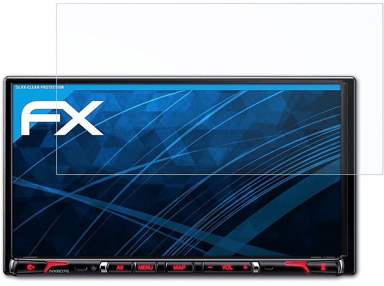 ATFOLIX 3x FX-Clear Displayschutz(für Clarion NX807E)