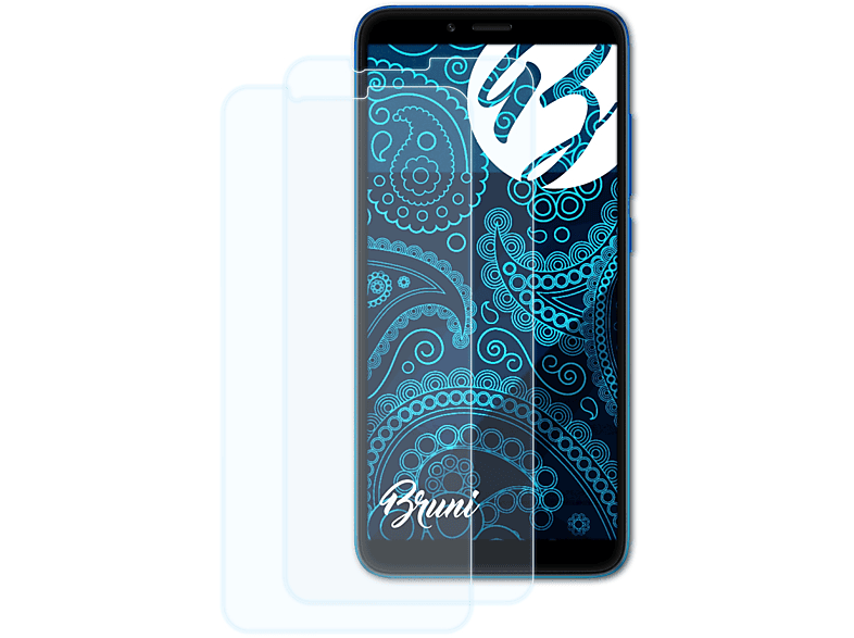 BRUNI 2x Basics-Clear Schutzfolie(für Xiaomi Redmi 7A)