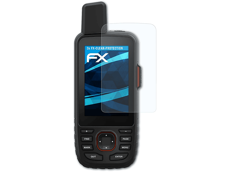 3x Displayschutz(für GPSMap FX-Clear 66i) ATFOLIX Garmin