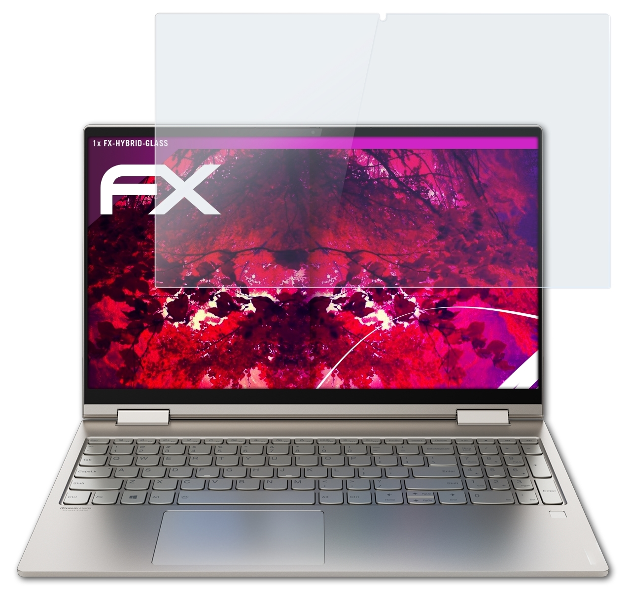 ATFOLIX FX-Hybrid-Glass Schutzglas(für Inch)) Lenovo C740 Yoga (15