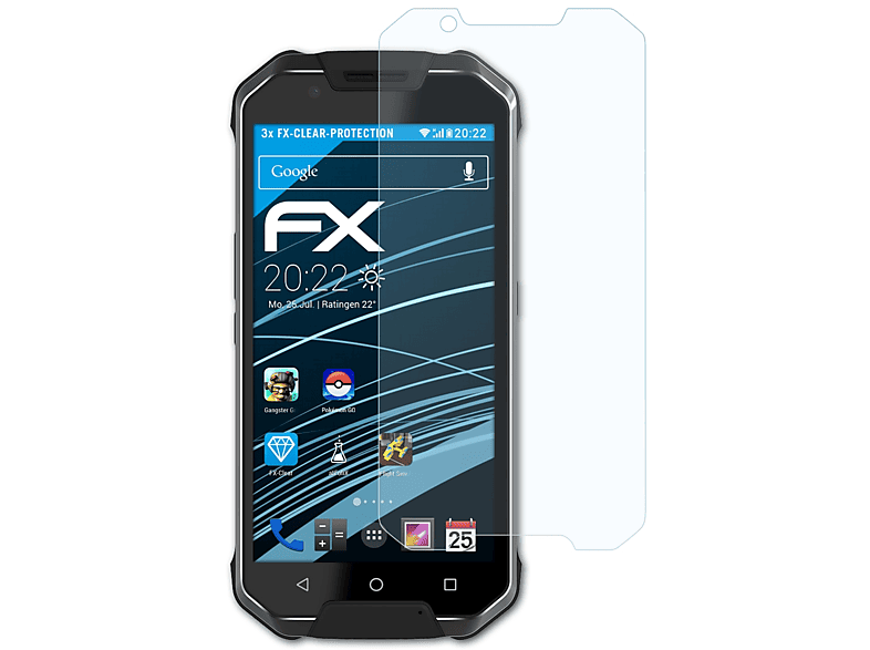 ATFOLIX 3x FX-Clear Displayschutz(für AGM X2 SE)