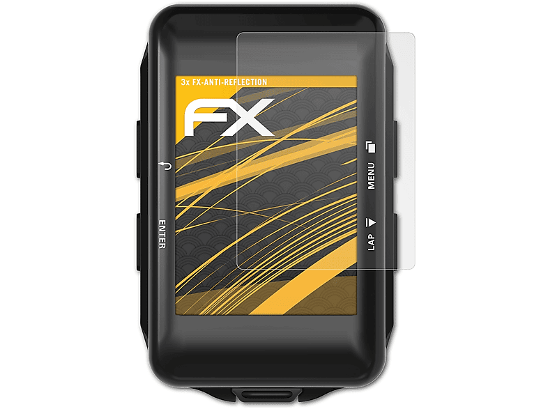 ATFOLIX 3x FX-Antireflex Displayschutz(für Lezyne Mega C GPS)