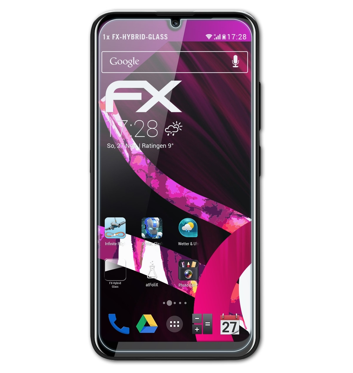 ATFOLIX FX-Hybrid-Glass Schutzglas(für Nokia 2.2)