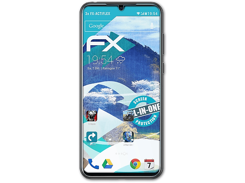 ATFOLIX 3x FX-ActiFleX Displayschutz(für Doogee N20)