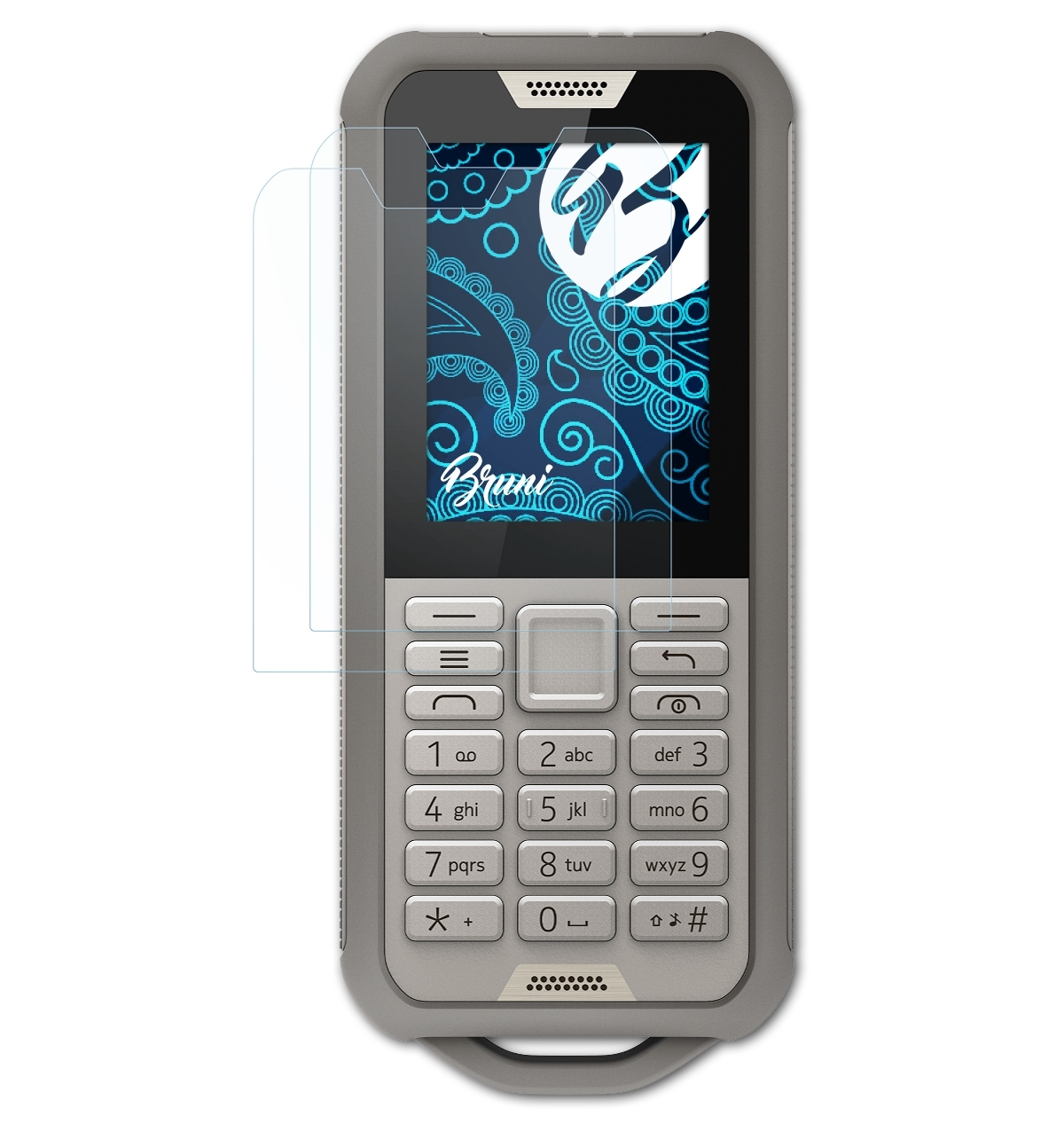 BRUNI 2x Basics-Clear Schutzfolie(für Tough) Nokia 800